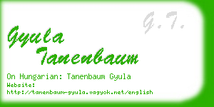 gyula tanenbaum business card